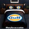 Gulf Design Bed Bedding Set 1 Duvet Cover + 2 Pillowcases Soft Breathable Household Bed Linens