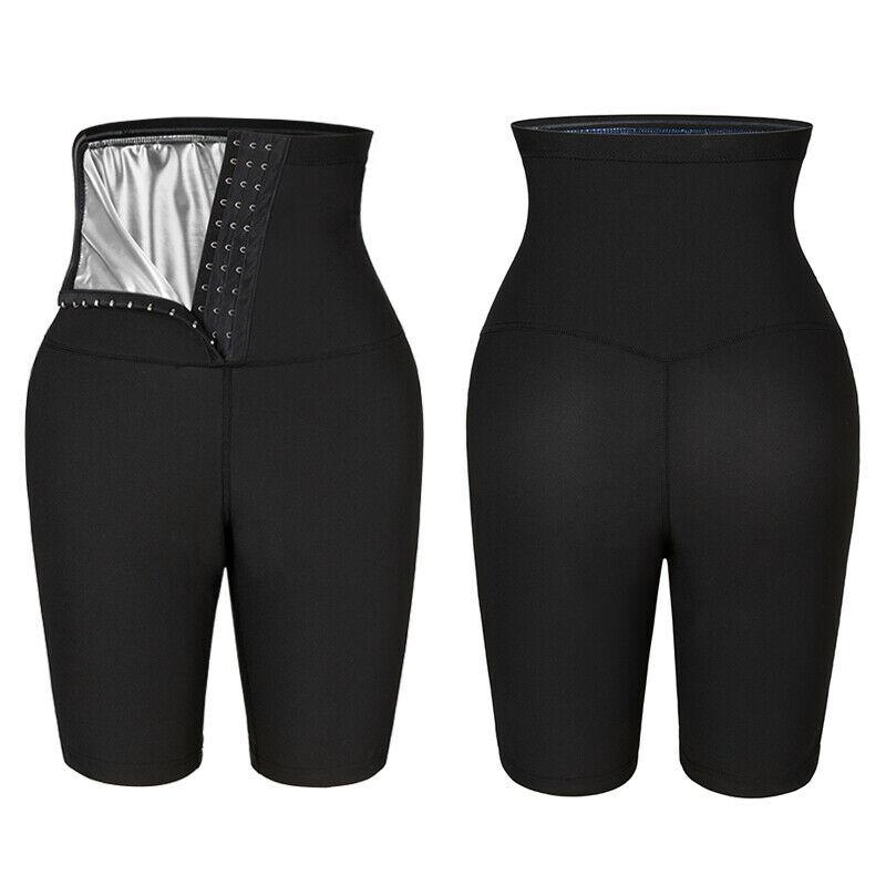 Women Sweat High Waist Sauna Short Pants Weight Loss Workout Fitness Body Shaper Slimming Shapewear Tummy Control Fat Burning Thermo Leggings