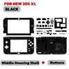 For NEW 3DS XL Replacement Case Housing Shell Kit, ABXY Full Set Buttons And Middle Frame Faceplate For NEW 3DS LL XL