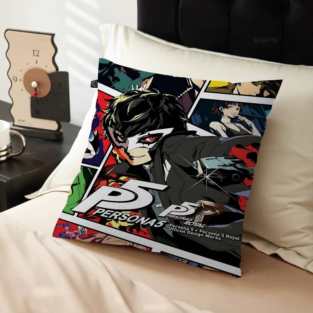 Hot Video Game Persona 5 Gaming Pillow Gifts Home Office Furnishings Bedroom Sofa Car Cushion Cover Case 45x45cm