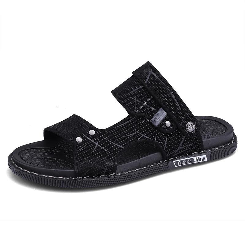 Fashion 2024 Classic Mens Sandals Summer Genuine Leather Sandals Men Outdoor Casual Lightweight Sandal Fashion Men Sandals