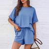 Hot Selling 2026 Summer Casual Set: Super Large Short Sleeve T-shirt & Drawstring Shorts Sportswear