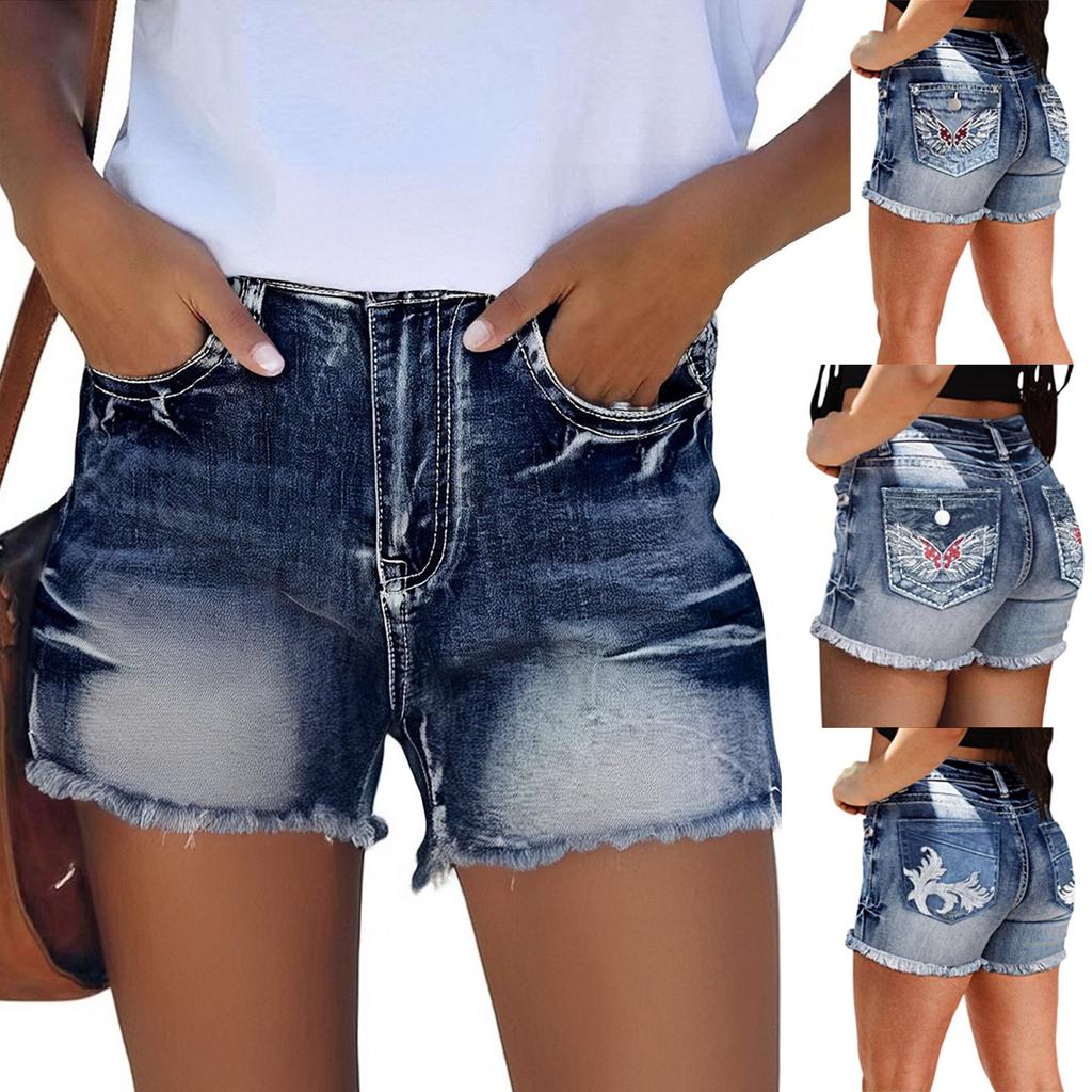 Women's Denim Classic Versatile High Waist Fashionable Shorts