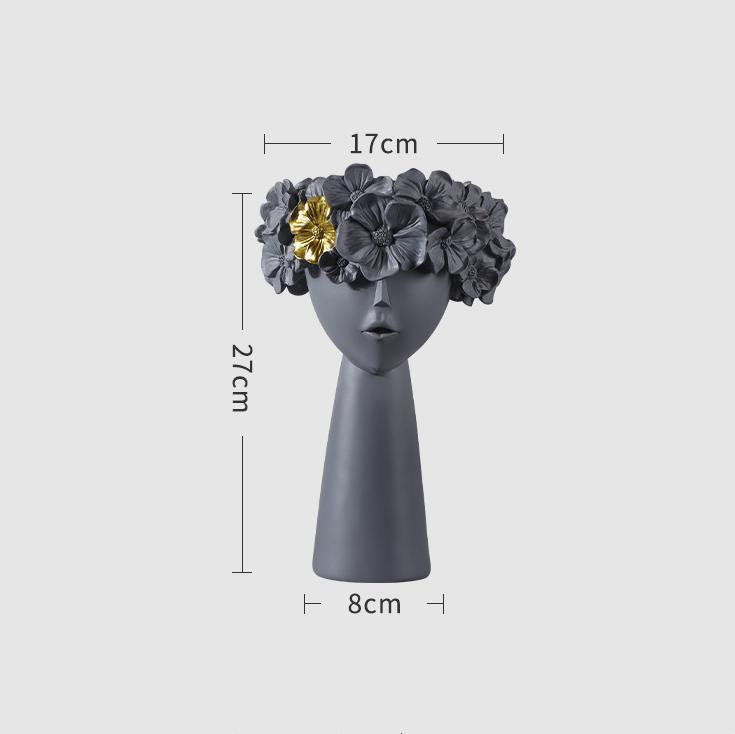 Nordic Decoration Home Flower Vase Living Room Decoration Vases Cute Girl Arranging Flower Container Desktop Accessories