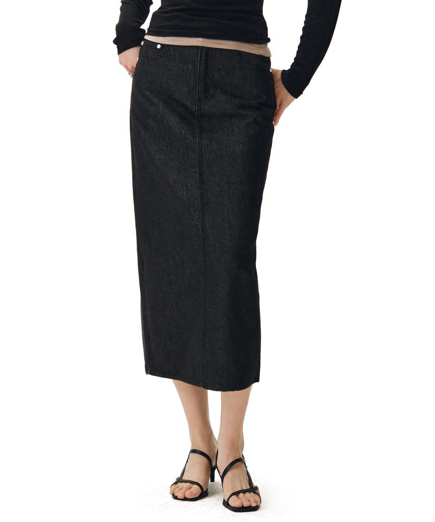 Deketeuumeon Signature Long Skirt Dcsk003Cpblack