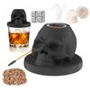 Cocktail Smoker Kit met 4 Smaken Houtsnippers - Keramiek Bourbon Whiskey Schedelvormige Old Fashioned Smoker Infuser voor Bar Tools