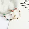 Orecchini a cerchio rotondi vintage leopardati in foglio di acido acetico per donna grandi minimalisti a cerchio in acrilico nuova bigiotteria boho