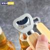 Wooden Bottle Opener Stainless Steel Wood Handheld Beer Opener  Funny Bartender Bottle Opener for Groomsmen Gifts