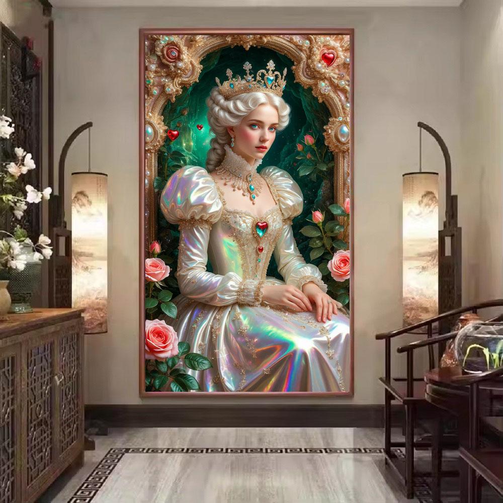 Large Size Mosaic DIY Full Diamond Painting Kits Art Beautiful Aristocratic Girl Picture Embroidery Cross Stitch Rhinestones