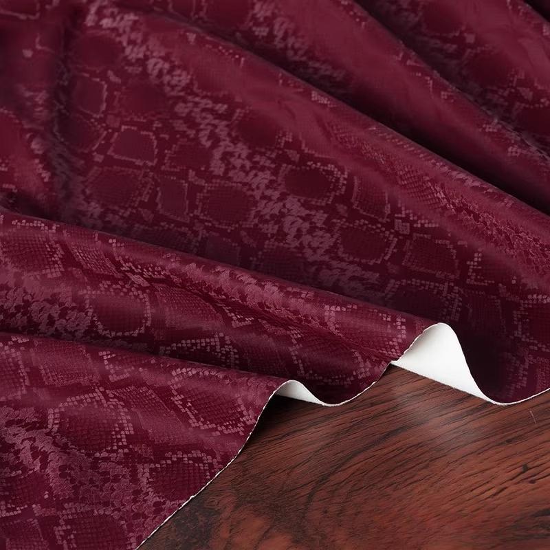 

Python Skin Texture PU Leather Fabric, Elastic Leather Material, Designer Fabric for Clothes, Skirts, Dresses,handmade DIY 100x140cm