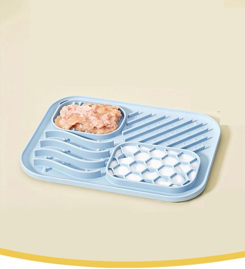 New pet slow food mat dog bowl meal mat slow food bowl silicone pet mat dog licking mat