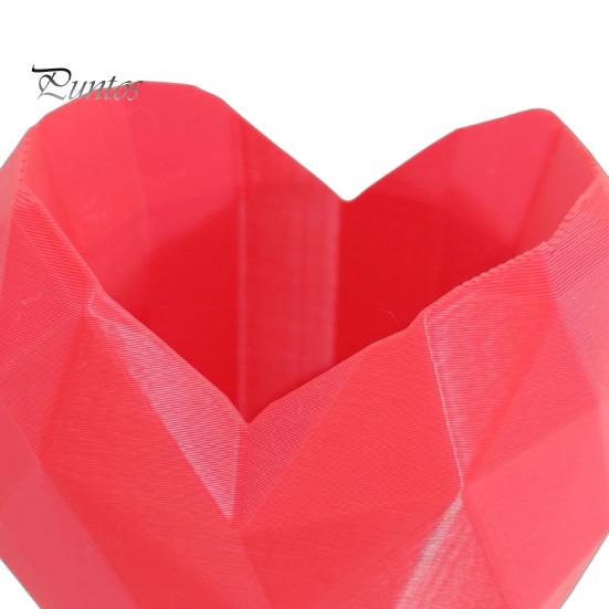 Love Heart Flowerpot Shape Planter Pot, 3D Printed Geometric PLA Plant Container Flowerpot, Cactus Succulents Plants Container, Gift for Valentine's