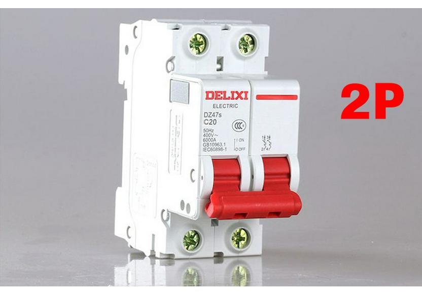 Delixi Air Circuit Breaker: 1P, 2P, 3P, 4P Options for Household and Three-Phase Systems (25A, 32A, 40A, 63A)