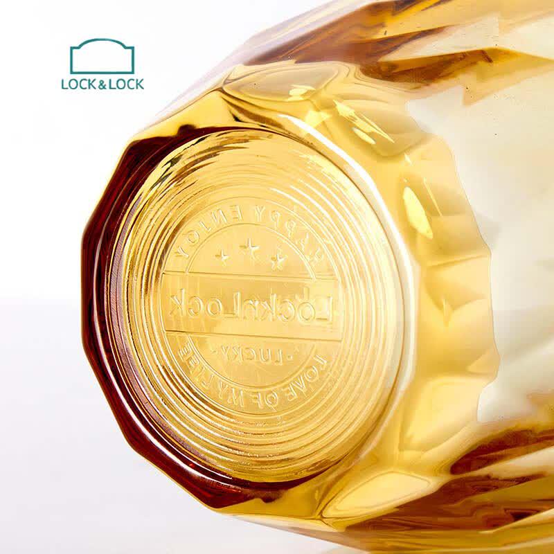 LOCK&LOCK Amber Crystal 6-Piece High Borosilicate Glass Dining Set