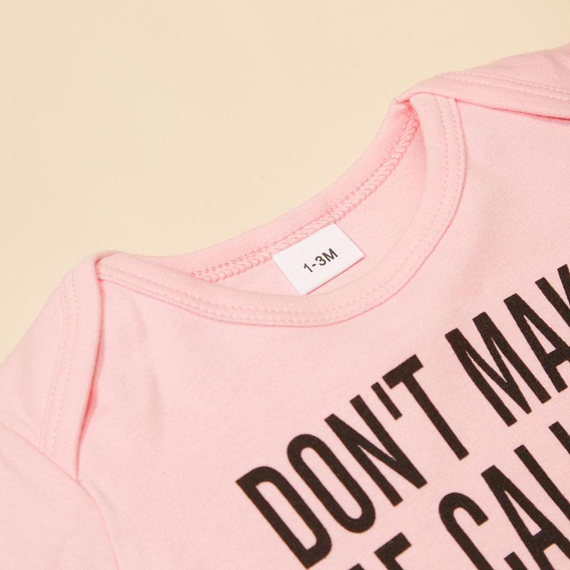 Cute & Comfy Cotton Short Sleeve Baby Jumpsuits With "DON'T MAKE ME CALL MY MIMI" Funny Print