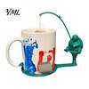 Tea Bag Rest Fishing Animal Holder, 3D Printed Heat-Resistant Coaster, Accessory for Holder Cup and Coffee Mug, Gift Lovers & Enthusiasts Turtle