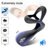 3 In 1 Vibrating Cock Ring Male Vibrator Penis Ring Delay Ejaculation Cockring Perineum Stimulator Sex Toys for Men Adult Goods