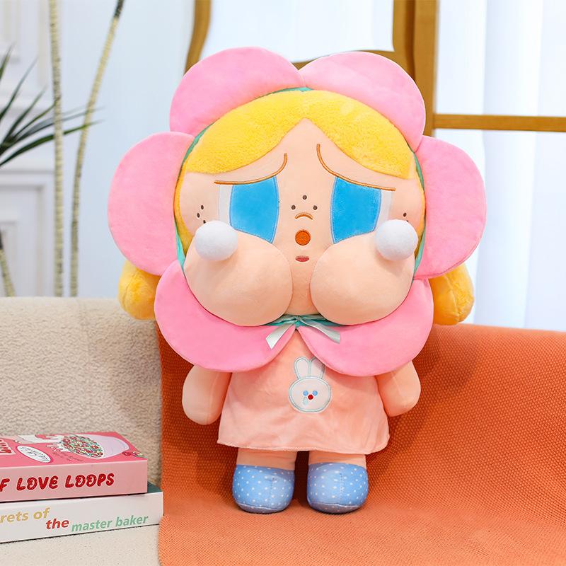 

Creative cute bow tie Matt bubble crying baby plush doll video game city baby grabbing machine 30cm