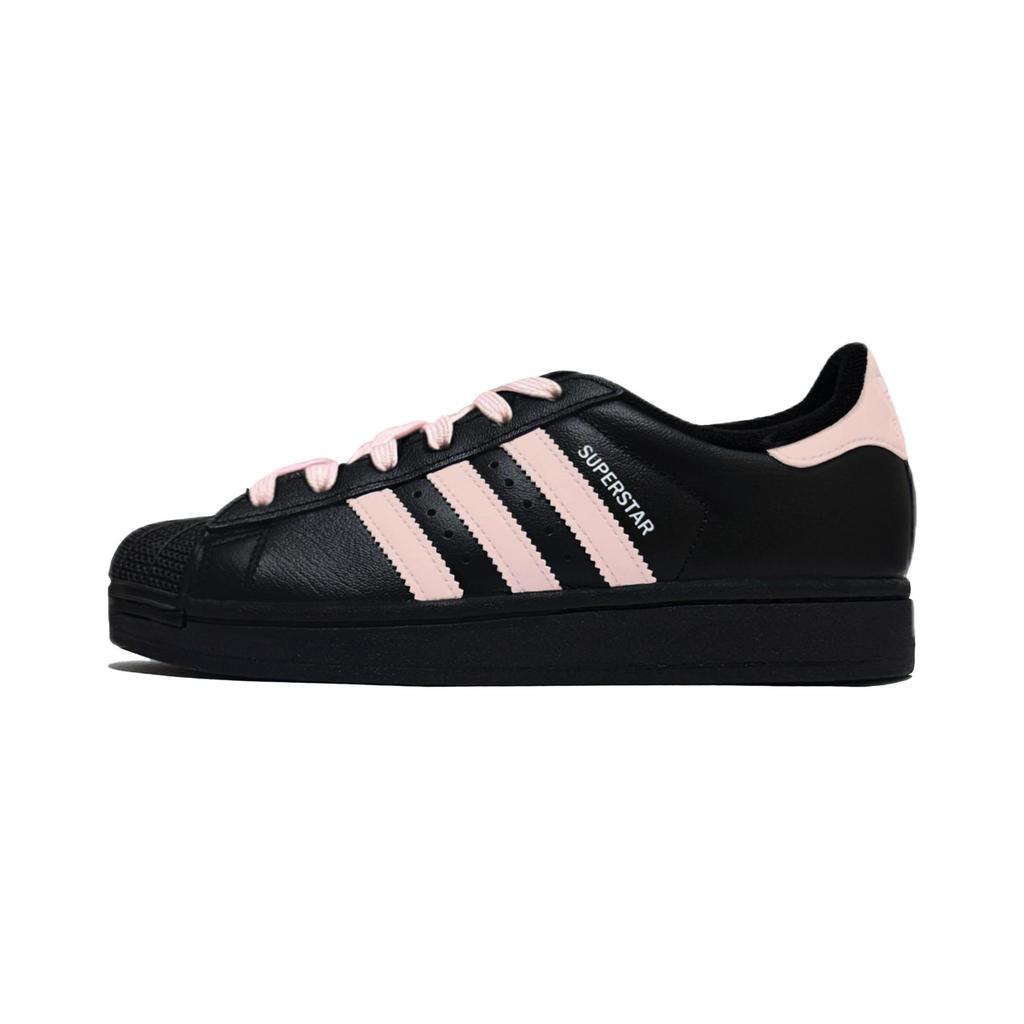 adidas Tênis de Skate Originals Superstar 2 Rosa Pêssego Cano Baixo Unissex Preto Rosa JI0079(Team85-)