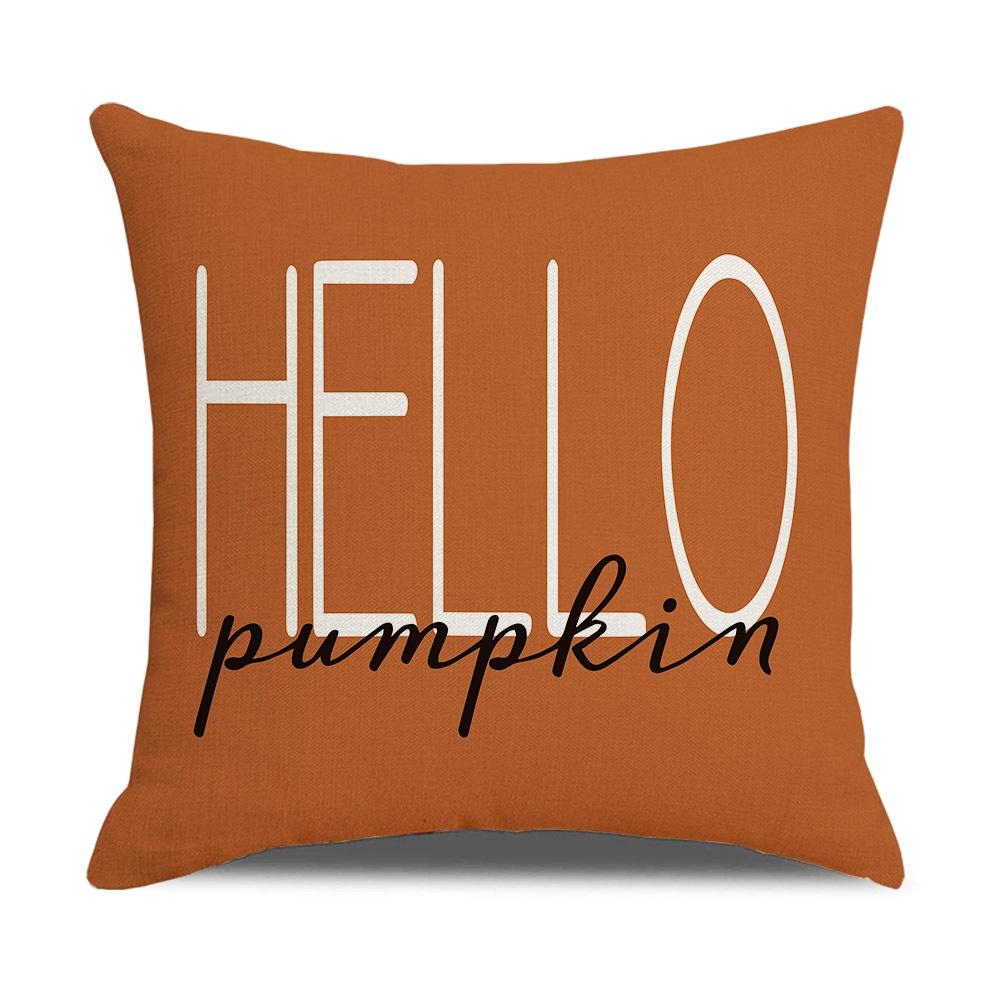 New Autumn Themed Flower Plaid Thanksgiving Pillowcase Bedside Pillowcase Home Sofa Cover