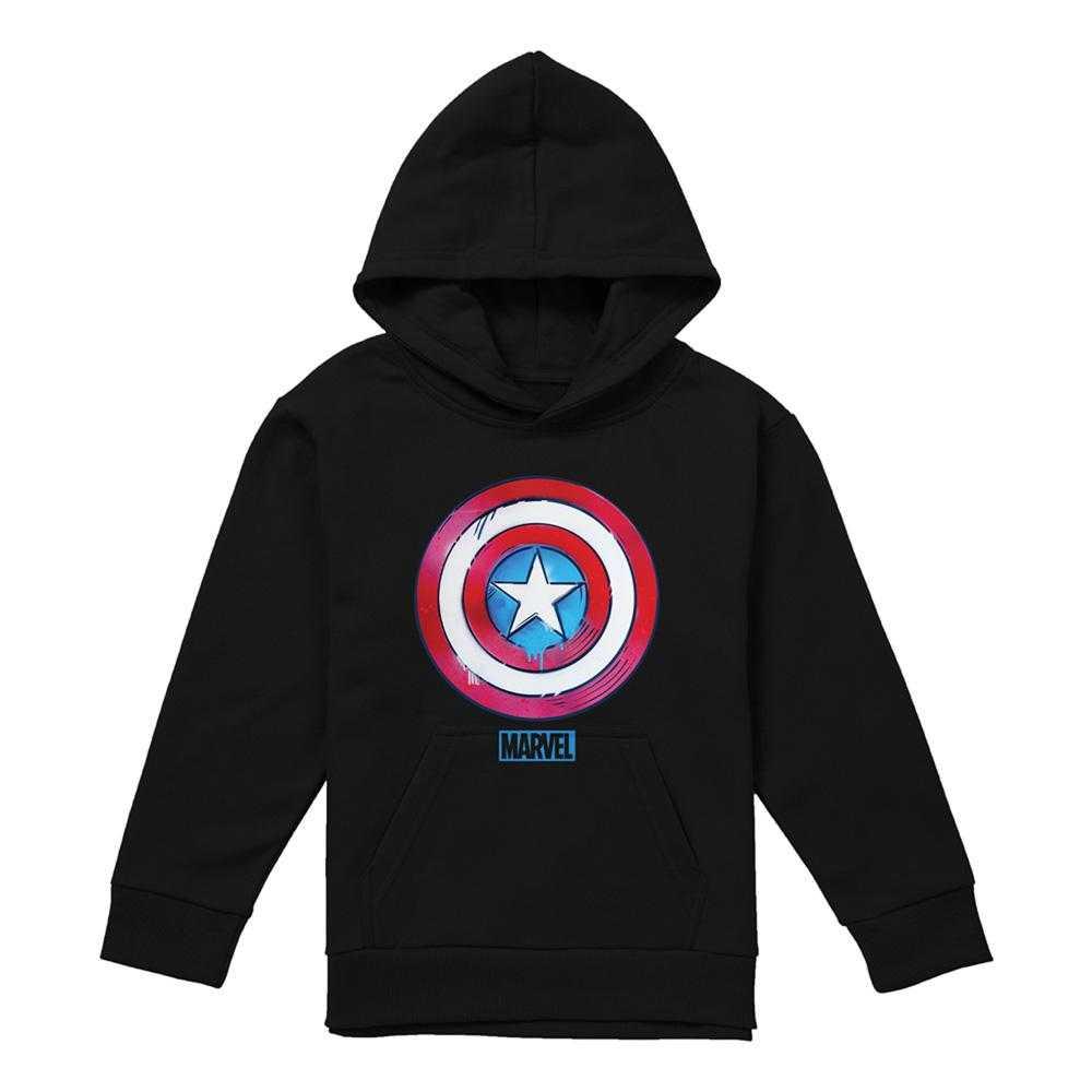 Captain America Childrens/Kids Drip Shield Pull Over Hoodie