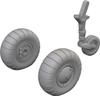 Eduard 1/48 Scale Fi156C Wheels (for Tamiya) Plastic Model Kit Parts EDU6481117 (Airplane)