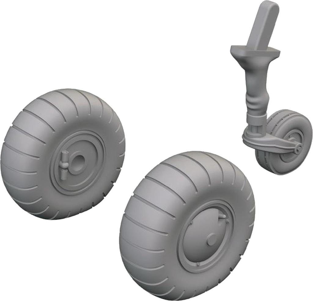 Eduard 1/48 Scale Fi156C Wheels (for Tamiya) Plastic Model Kit Parts EDU6481117 (Airplane)