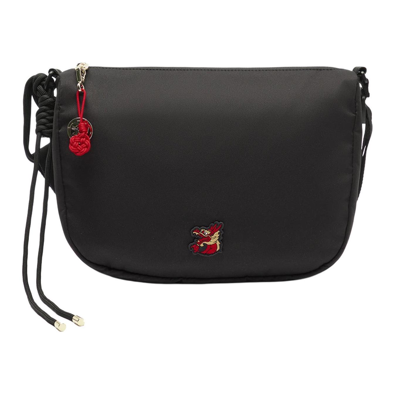 Li-Ning Simple And Fashionable Polyester Fiber Shoulder Crossbody Bag Unisex Bags Black ABDU009-1 Black