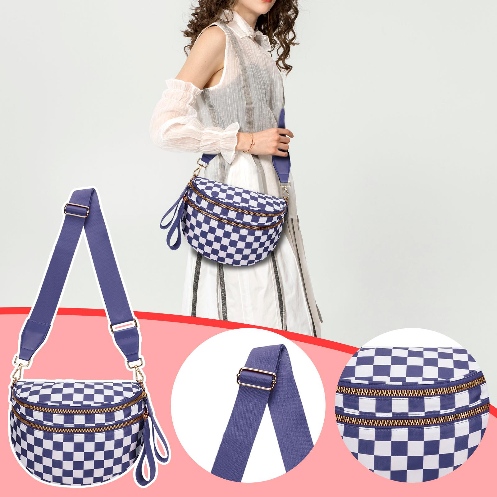 Fashionable Ladies  Rhombus Casual Shoulder Bag, Large-capacity Bag Shoulder Messenger Bag One Size фиолетовый