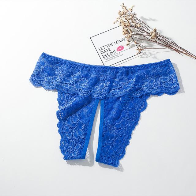 Xl 2Xl 3Xl 4Xl Plus Size Lingerie Sexy Transparent Panties Women Lace Crotchless Sex Thongs Female Erotic Panties With A Hole