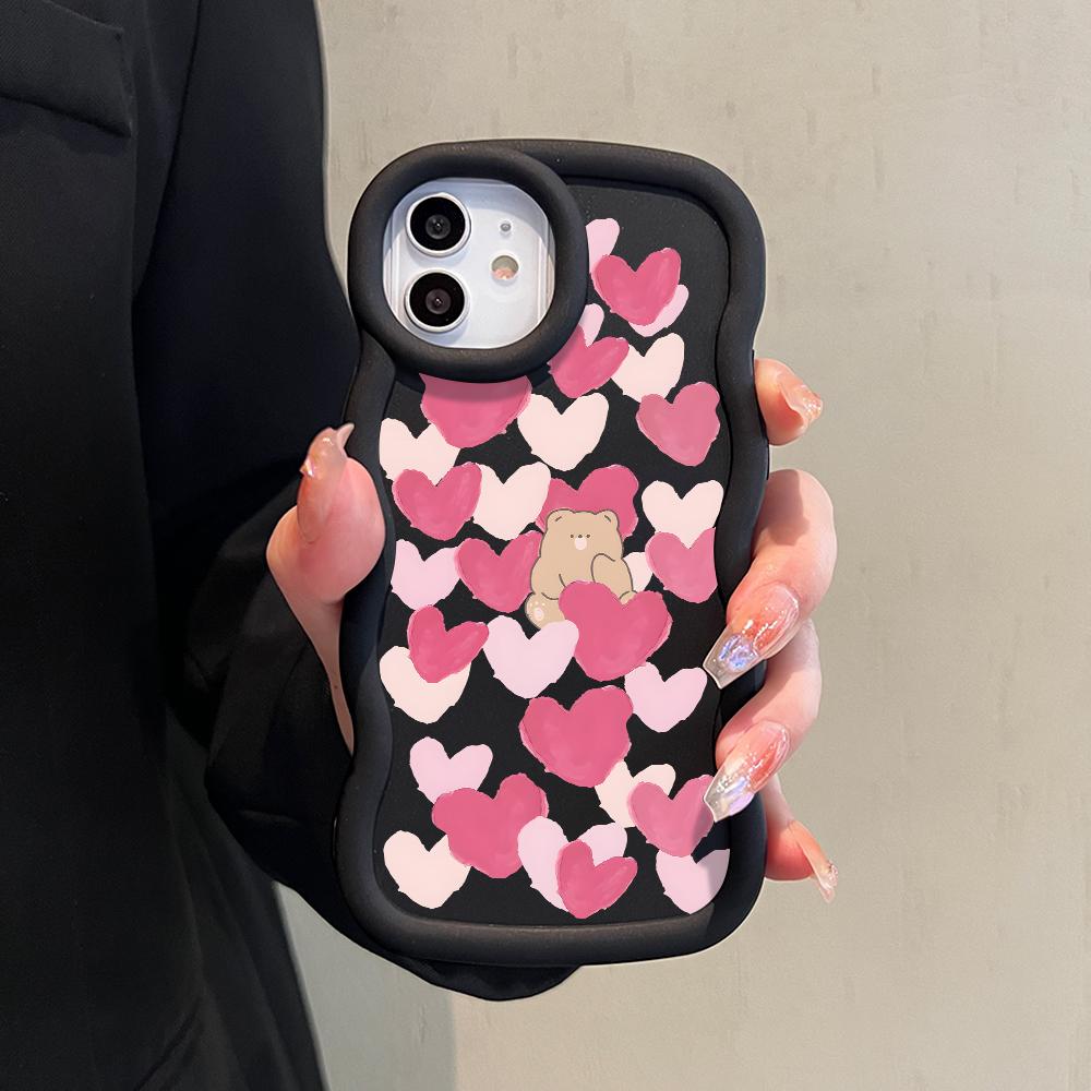 Big Wave Edge Soft Silicone Material Macaron Phone Case Shockproof Protective Rubber Casing for iPhone Samsung Huawei Honor Xiaomi Redmi OnePlus Moto