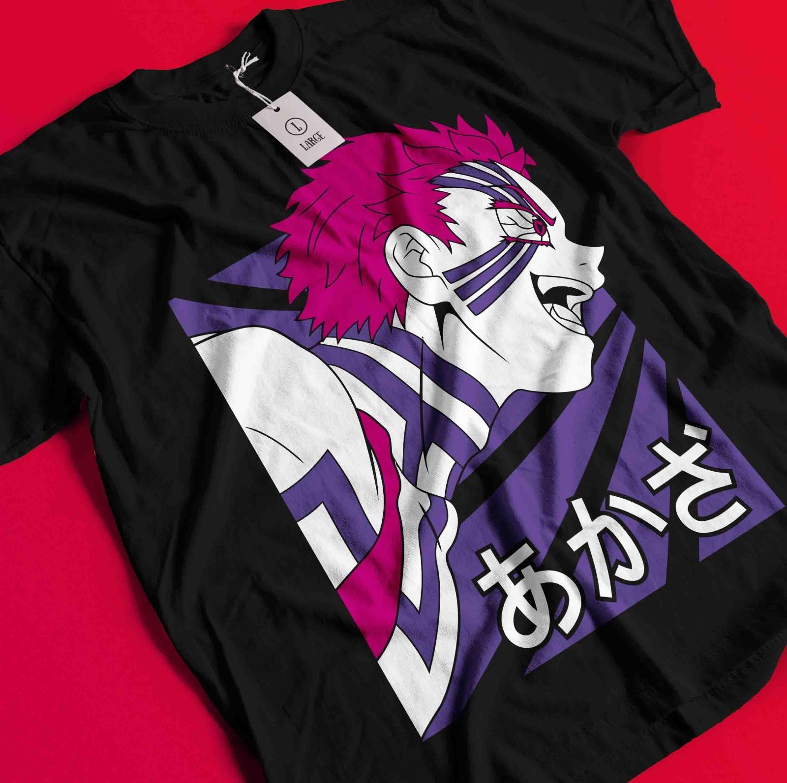 

Demon Slayer Shirt Akaza Upper Moon 3 Tshirt Zenitsu T-Shirt Muzan Tanjiro Doma BB1001 S