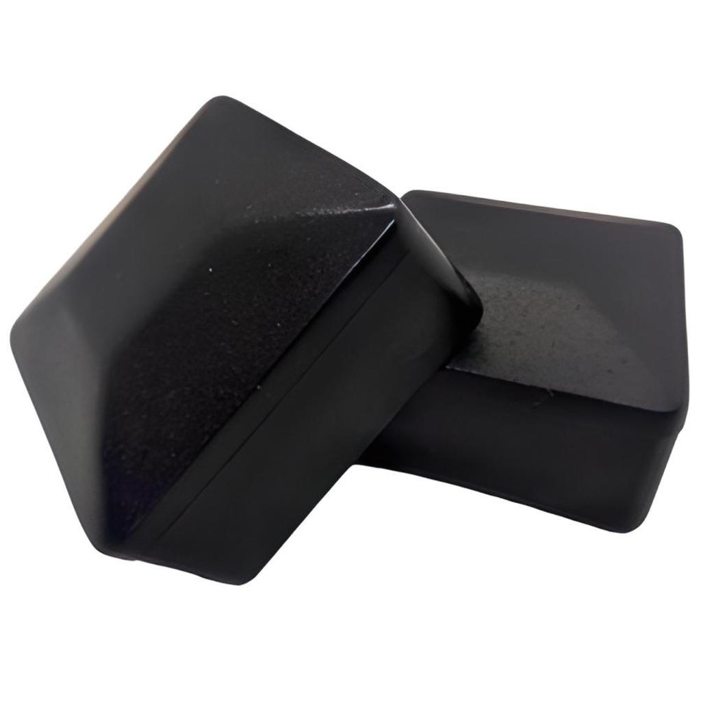 External end cap for profile, cap, roof, 60x60, 20 PCS, BLACK