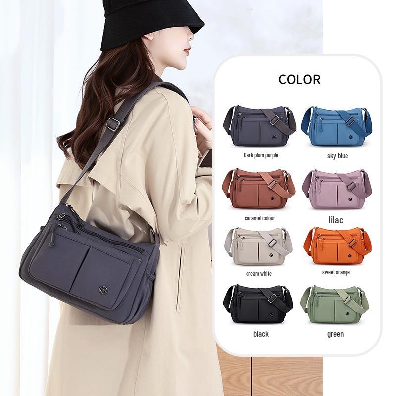 Casual Crossbody Tas voor Dames met Grote Capaciteit - Lichtgewicht Nylon, Meerdere Vakken voor de Zomer