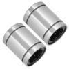 2Pcs Linear Motion Bearings Flange Extended Fast Rotating Speed Low Noise Bearing LM20UU