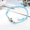 3Pcs Bohemia Women Weaved Rope Sea Turtle Stone Anklet Bracelet Foot Jewelry