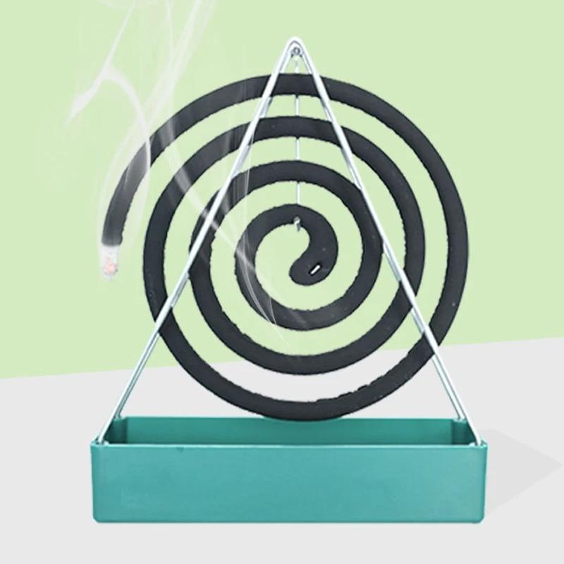 Creative Nordic Style Mosquito Coil Holder With Tray, Iron Spiral Mosquito Repellent Incense Rack Plate For Home Summer Decor