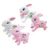 2023 Rabbit Toy Music Lovely Luminescent with Traction Rope Attract Attention Entertainment Learning Crawling Cartoon Electronic Walking Rabbit Toy