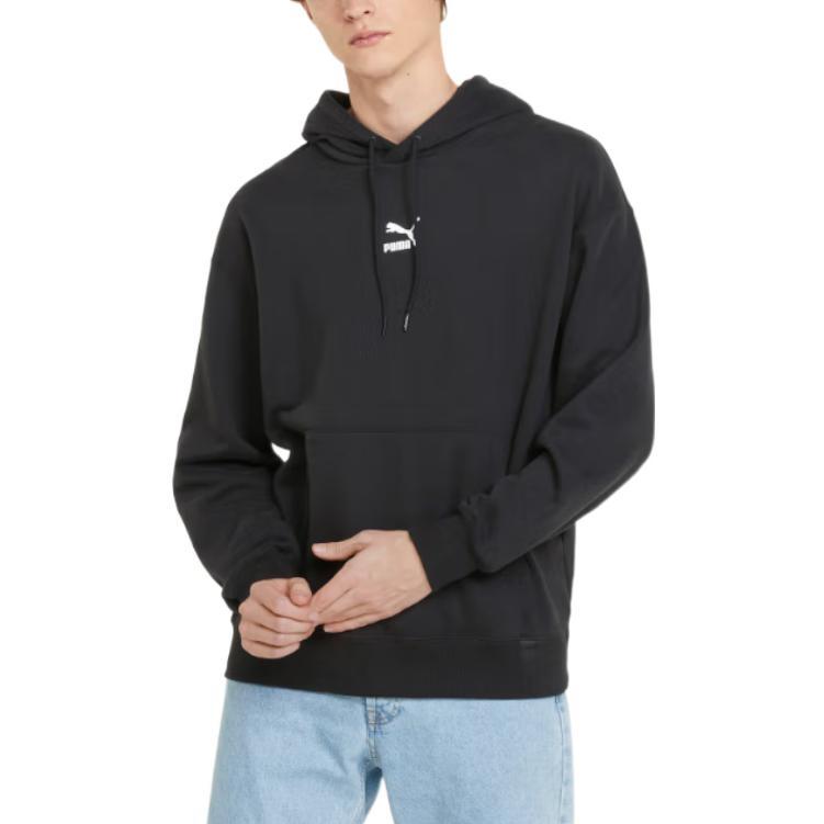 PUMA Sweatshirts Men's Black Hooded Moderate Regular (Unisex) Sweatshirts 535305 01