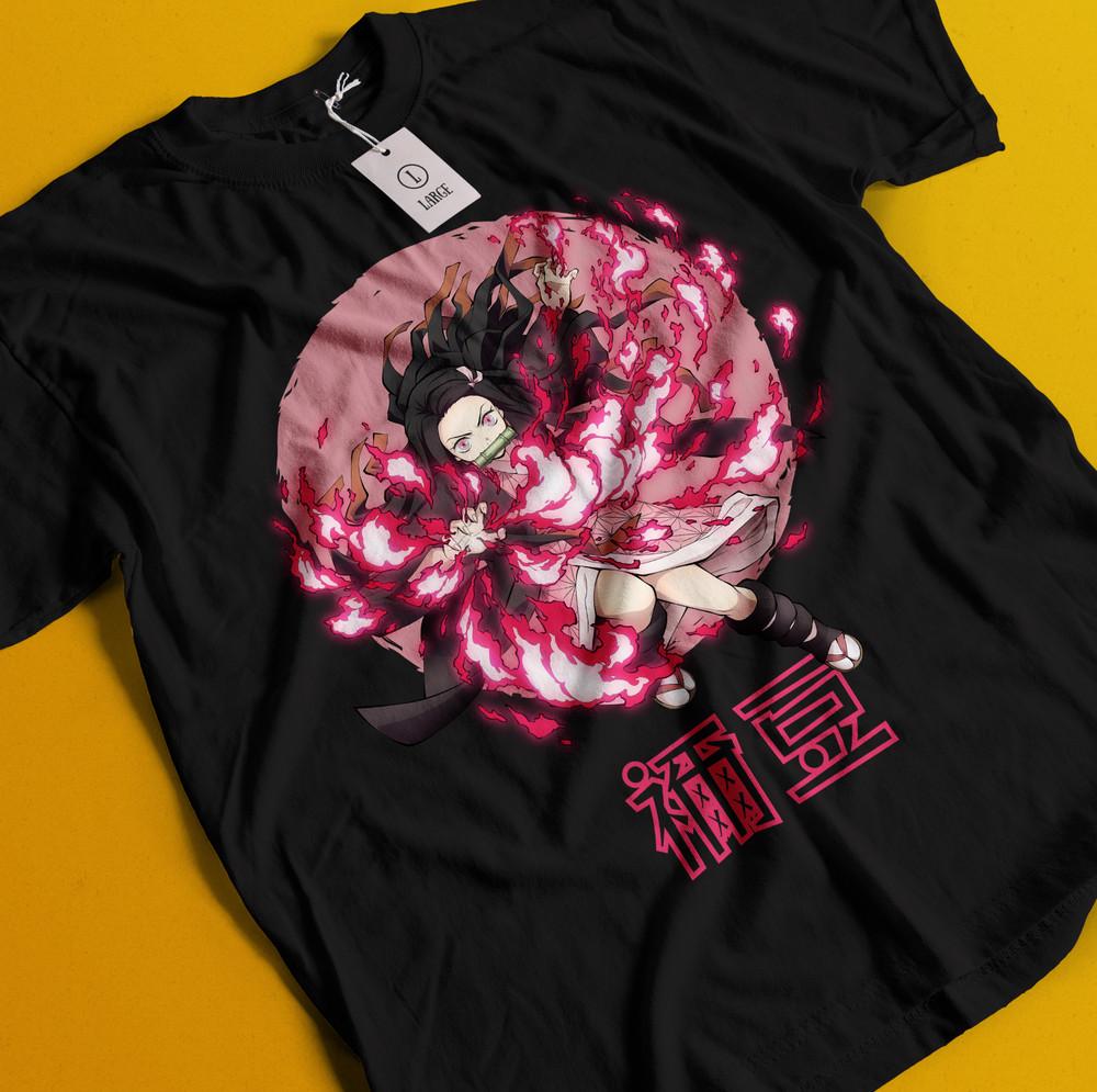

Demon Slayer Shirt Nezuko Tshirt Tanjiro T-Shirt Muzan Doma Tee Inosuke Zenitsu XL