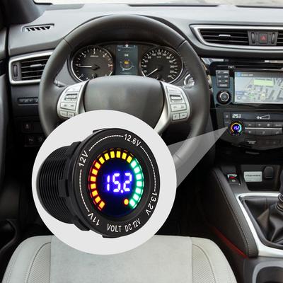 Bunte Bildschirm LED Aluminium Legierung DC 12V Auto Teile Für Motorrad Auto Boot Digital Anzeige Voltmeter
