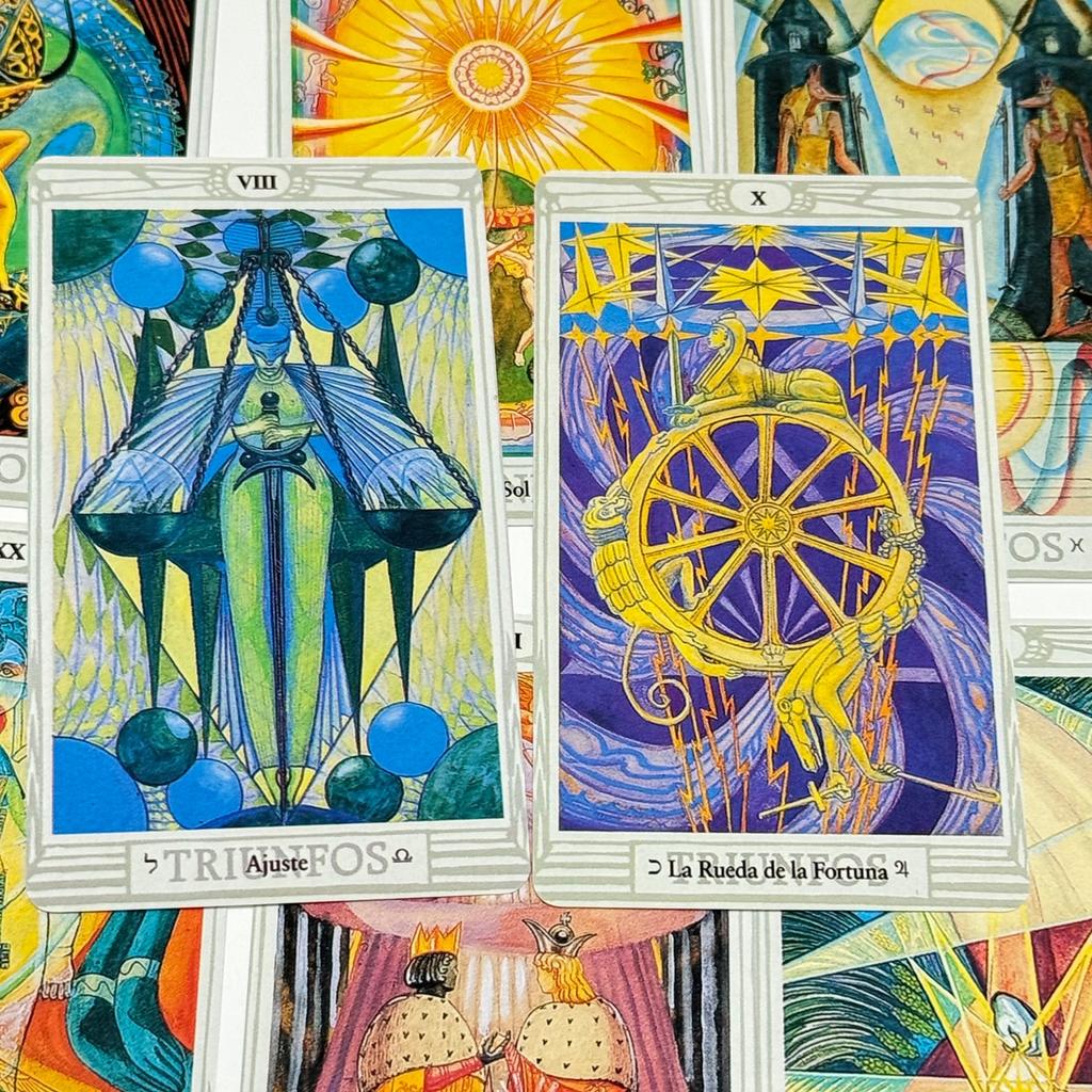 Thoth Tarot Cards Spanish Version With Egyptian Symbolism, Qabalistic & Astrological Insights For Divination Cards Game