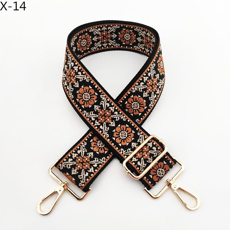 Nastavitelný žakárový ramenní popruh v etnickém stylu pro dámské crossbody tašky