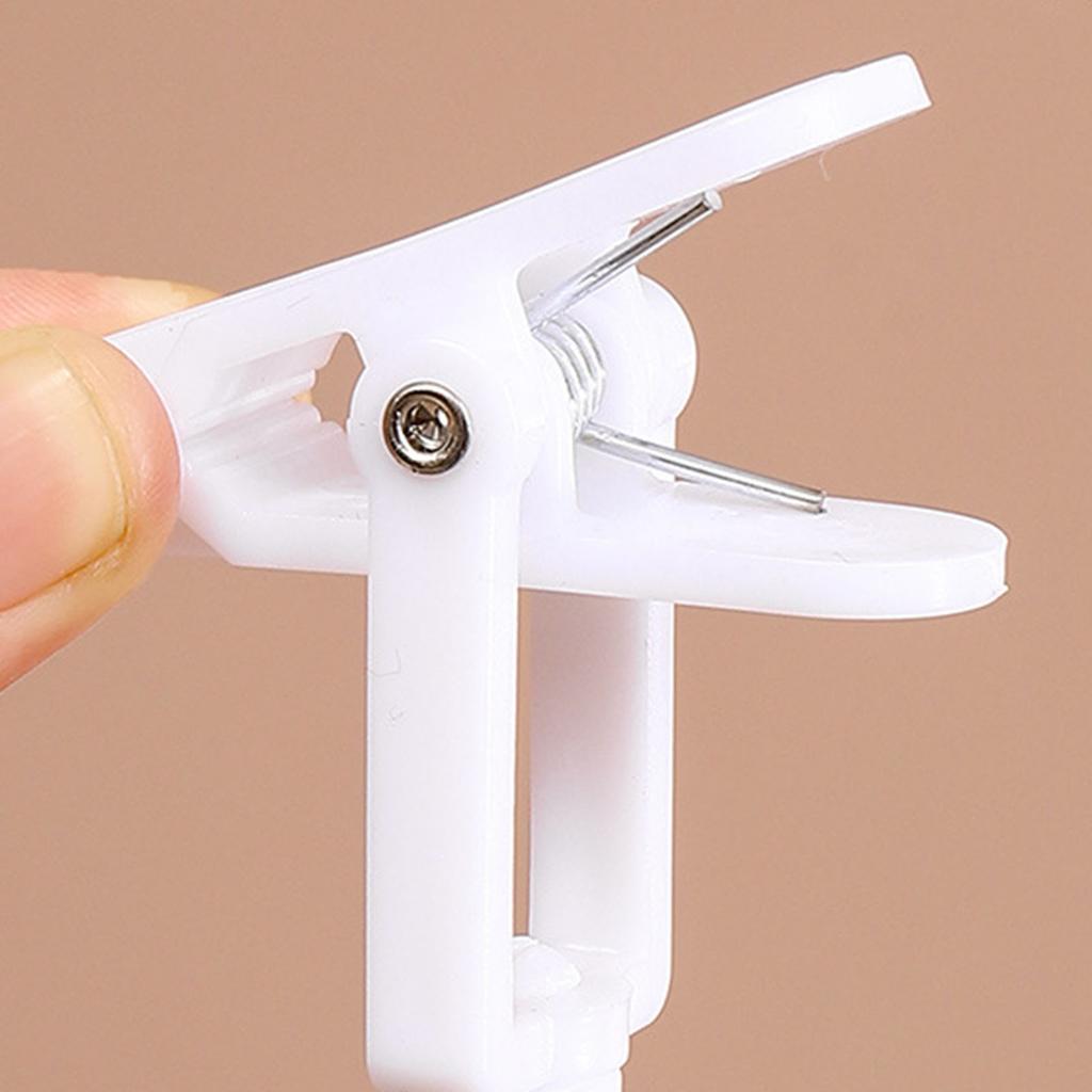 10pcs Clothes Hook Clips Multi Purpose Strong Load Bearing Rotatable Plastic Hat Hanging Clips for Socks Curtains