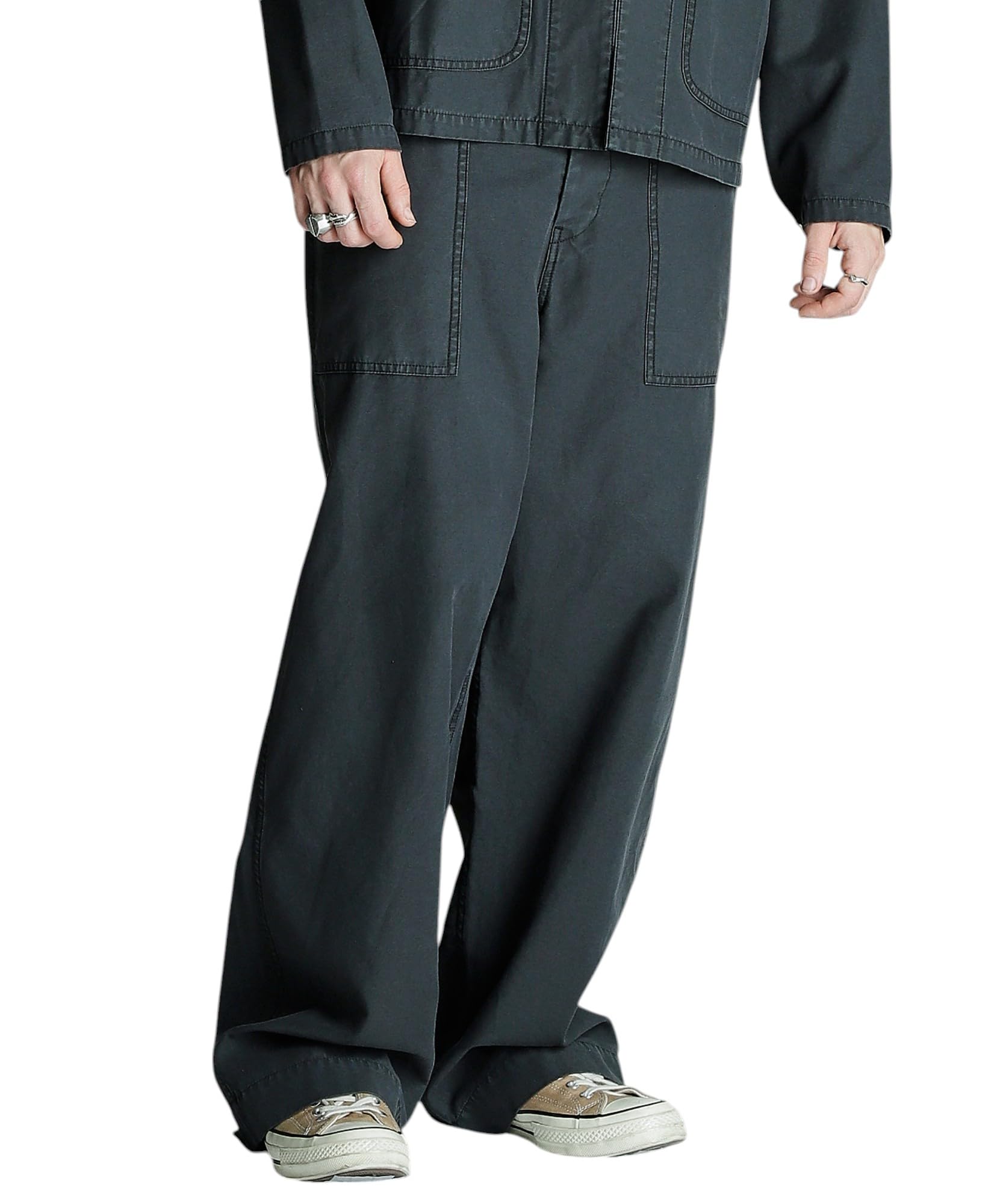 

Schott BACK SATIN BAKER TROUSERS Men s Back Satin Baker Trousers, Size 36 010, Black, 782-5110016