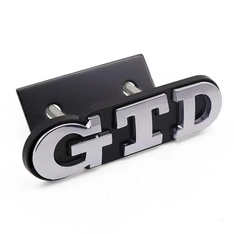 3D Metal Car Front Grill GTD Logo Rear Trunk Sticker Emblem Badge For Volkswagen VW Golf 4 5 6 7 7 MK4 MK5 MK6 MK7 MK8