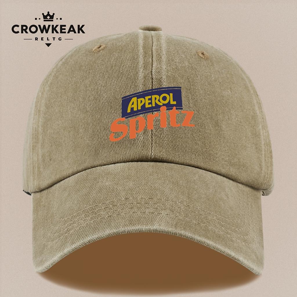 1 Stück Aperol Spritz Print Baseballkappe Ist ein HipHop Stil Outdoor Hut ein Vintage Used Entenschnabelkappe Für Jede Jahreszeit