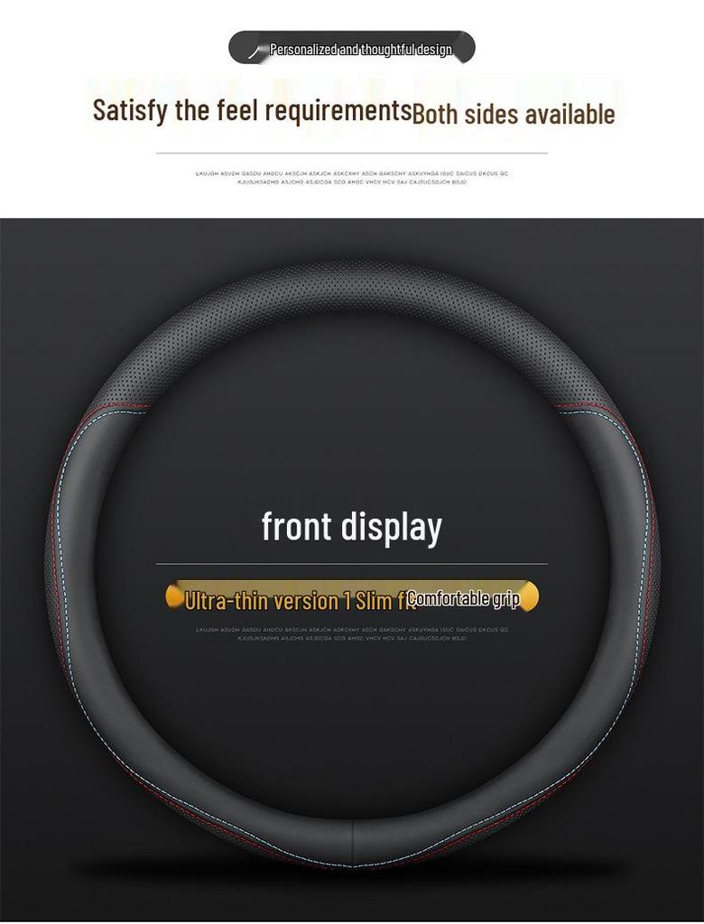 Genuine Leather Steering Wheel Cover for 2021 XPeng P7/G3/P5, Ultra-Thin, All-Season.