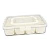Portable Snackle Box Container 8 Compartment Clear Snack Platters Divided Serving Tray with Lid and 