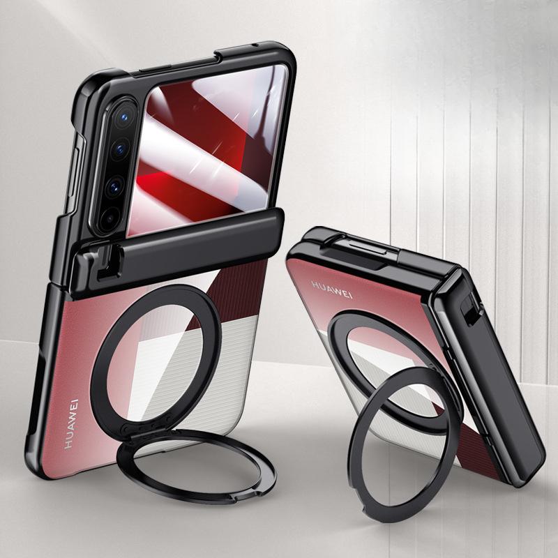 

Suitable for Huawei Purax Mobile Phone Case Film Integrated Rotating Bracket Magnetically Absorbed Charging PX Anti-fall Full Cover X Transparent Huawei Pura X